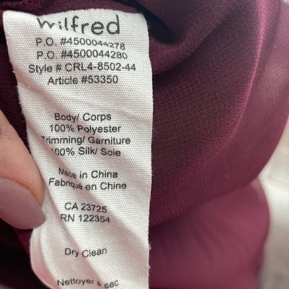 𝅺aritzia Wilfred burgundy mini dress minimalist event holiday  sz xs - Picture 5 of 9